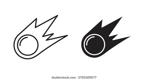 Iconos del cometa para el Diseño web del uso, ilustración del logotipo.