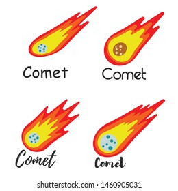 Comet icons vector isolated on white background for your web and mobile app design