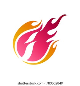 Comet Letter I Initial Logo