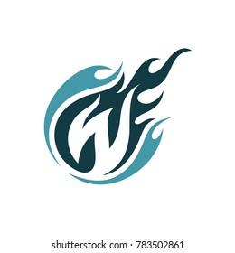Comet Letter W Initial Logo