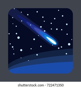 Comet light concept background. Cartoon illustration of comet light vector concept background for web design