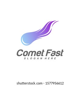 Comet Logo Vector, Comet Logo Design Template, Icon Symbol, Illustration