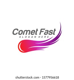 Comet Logo Vector, Comet Logo Design Template, Icon Symbol, Illustration