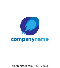 comet logo vector template