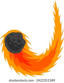 Comet Meteor Letter Alphabet Vector
