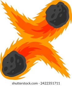 Kommentarmeteor-Letter Alphabet-Vektorgrafik