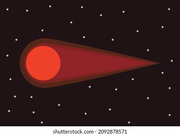 Comet or meteor in the universe.