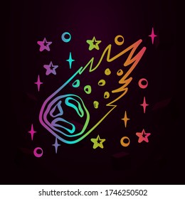 Comet nolan icon Simple thin line, outline vector of space icons for ui and ux, website or mobile application