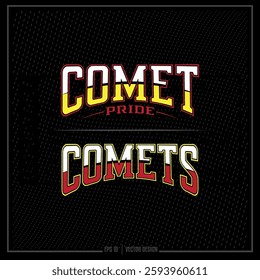 Comet, Pride, Nation, Team, Sports, Athlete, Emblem