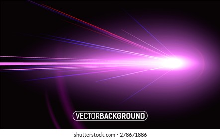 Comet with rays