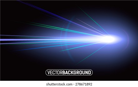 Comet with rays