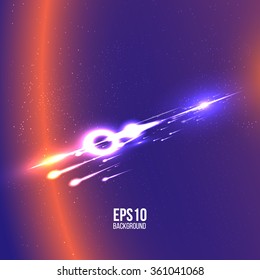 comet, space, star