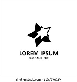 comet star negative logo for modern brand