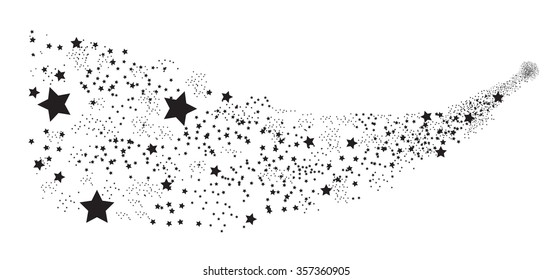 Comet Star On White Background. Vector Illustration. EPS10