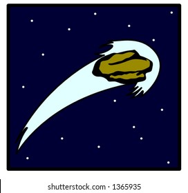 comet through the space