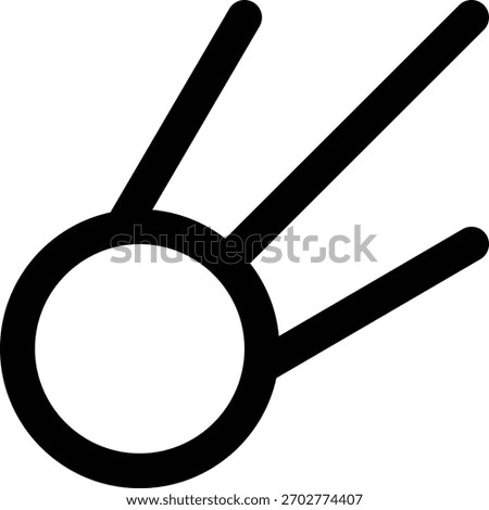 Comet, Unicode, Astronomical Outline Icon