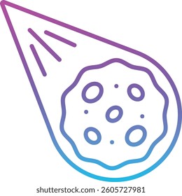 Comet vector icon. Can be used for printing, mobile and web applications.