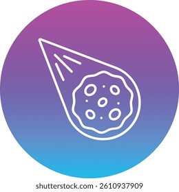 Comet vector icon. Can be used for printing, mobile and web applications.