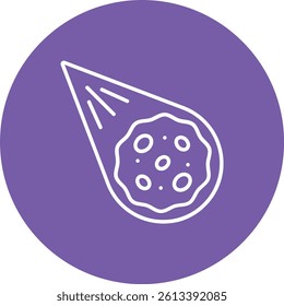 Comet vector icon. Can be used for printing, mobile and web applications.