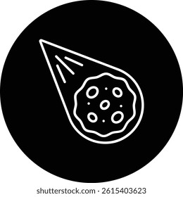Comet vector icon. Can be used for printing, mobile and web applications.
