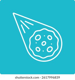 Ícone do vetor de cometa. Pode ser usado para impressão, aplicativos móveis e da Web.