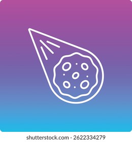 Ícone do vetor de cometa. Pode ser usado para impressão, aplicativos móveis e da Web.