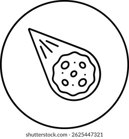 Comet vector icon. Can be used for printing, mobile and web applications.