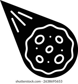 Comet vector icon. Can be used for printing, mobile and web applications.
