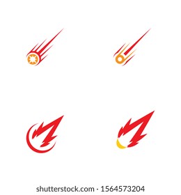 Comet vector icon illustration design template