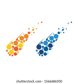Comet vector icon illustration design template