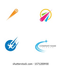 Comet vector icon illustration design template