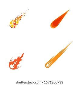 Comet vector icon illustration design template