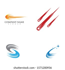 Comet vector icon illustration design template