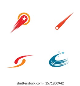 Comet vector icon illustration design template