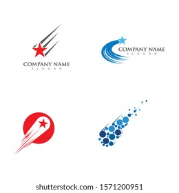 Comet vector icon illustration design template