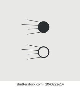Comet vector icon illustration sign for web and design