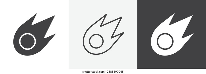 Comet vector icons collection graphic designs for ui designs