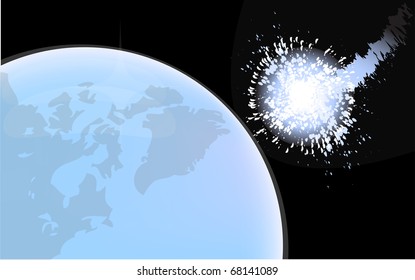 Comet. Vector illustration. eps10
