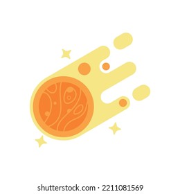 Comet vector illustration isolated on white background