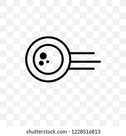 Comet vector linear icon isolated on transparent background, Comet transparency concept can be used for web and mobile