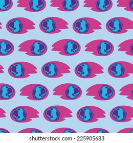 comet vector seamless pattern