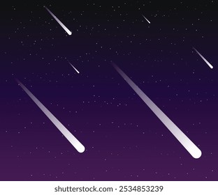 Comet Vector Set – Dynamic and eye-catching designs featuring vibrant comets, perfect for space-themed projects, illustrations, and creative designs. Fully customizable and versatile.