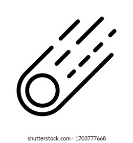 comet vector thin line icon 