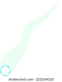 Ilustración vectorial wisp similar a un cometa