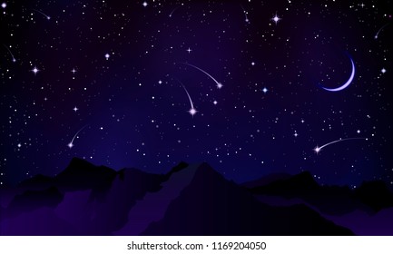 comets over the mountain peaks