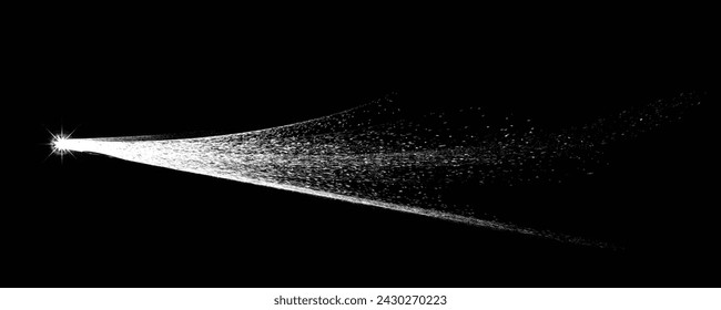 Comets in space. Futuristic landscape, with noise texture . Night landscape with starry sky .Vector illustration