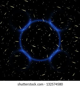 comets and stars in the night sky