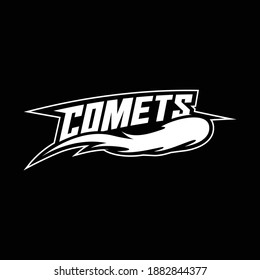 Comets vector mascot logo illustration