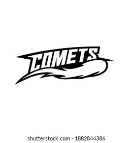 Comets vector mascot logo illustration