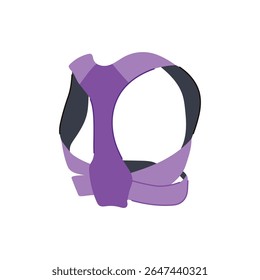 comfort back posture corrector cartoon. ergonomic relief, therapy health, wearable tension comfort back posture corrector sign. isolated symbol vector illustration